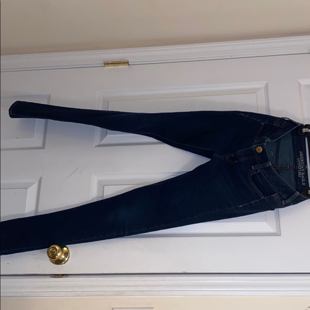Dark blue jeans